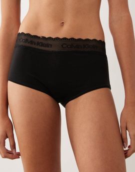 Calvin Klein Calvin Klein cotton lace boy shorts in black