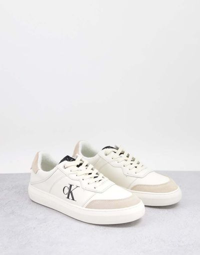 Calvin Klein Calvin Klein cupsole logo sneakers in white
