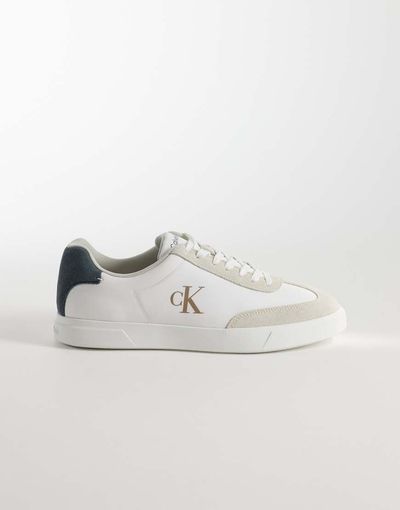 Calvin Klein Calvin Klein cupsole sneakers in white and gray