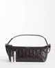 Calvin Klein Calvin Klein debossed shoulder bag with crinkle texture cross-body strap in chocolate brown - 2