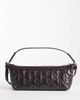 Calvin Klein Calvin Klein debossed shoulder bag with crinkle texture cross-body strap in chocolate brown - 4