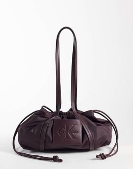 Calvin Klein Calvin Klein drawstring satchel bag in fudge brown