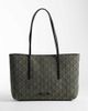 Calvin Klein Calvin Klein emblem all-over print tote bag with pouch in black - 1
