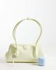 Calvin Klein Calvin Klein emblem grain texture shoulder bag with hardware charm in pale yellow-Neutral - 2