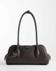 Calvin Klein Calvin Klein emblem pebble shoulder bag with hardware charm in chocolate brown - 1