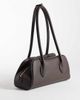 Calvin Klein Calvin Klein emblem pebble shoulder bag with hardware charm in chocolate brown - 3