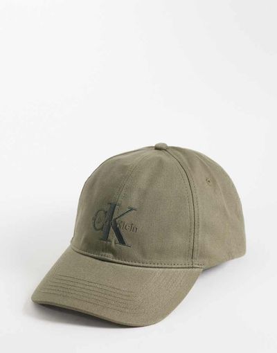 Calvin Klein Calvin Klein embroidery logo baseball cap in khaki green