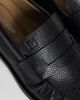 Calvin Klein Calvin Klein essential leather loafers with grain texture in black - 3