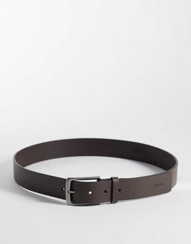 Calvin Klein Calvin Klein grain buckle belt 35mm in chocolate brown