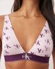 Calvin Klein Calvin Klein Graphic logo print lightly lined triangle bra in pink-Orange - 4