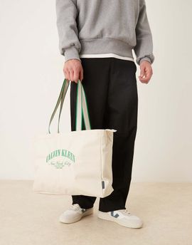 Calvin Klein Calvin Klein graphic tote in white