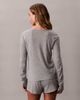 Calvin Klein Calvin Klein henley waffle knit long sleeve pajama top in gray - 2