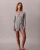 Calvin Klein Calvin Klein henley waffle knit long sleeve pajama top in gray - 4