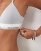 Calvin Klein Calvin Klein Icon Cotton Modal 2 pack lightly lined triangle bra in gray ck print / pale blue-Green - 2