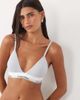 Calvin Klein Calvin Klein Icon Cotton Modal 2 pack lightly lined triangle bra in gray ck print / pale blue-Green - 3