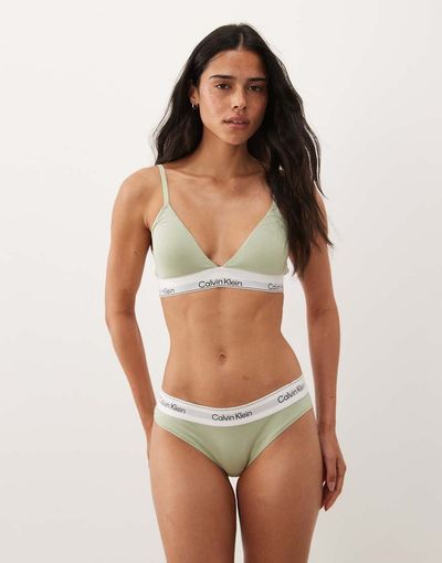 Calvin Klein Calvin Klein Icon Cotton Modal bikini briefs in pale mint-Green