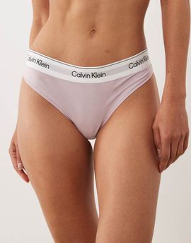 Calvin Klein Calvin Klein Icon Cotton Modal thong in light pink-Orange