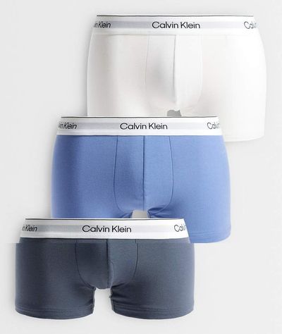 Calvin Klein Calvin Klein Icon Cotton Stretch 3 pack low rise boxer briefs in white/blue/gray