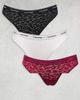 Calvin Klein Calvin Klein Icon Lace 3 pack bikini briefs in berry/black/blush pink-Multi - 1
