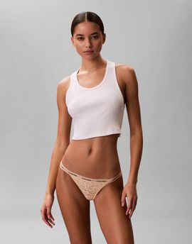 Calvin Klein Calvin Klein Icon Lace string bikini briefs in peach-Orange