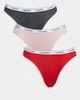 Calvin Klein Calvin Klein Icon Logo 3-pack bikini briefs in gray/red/pink-Multi - 1
