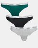 Calvin Klein Calvin Klein Icon Logo 3 pack thongs in black/gray/green-Multi - 1