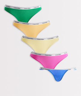 Calvin Klein Calvin Klein Icon Logo 5 pack bikini briefs in multicolor