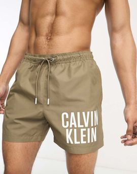 Calvin Klein Calvin Klein intense power swim shorts in nettle-Green