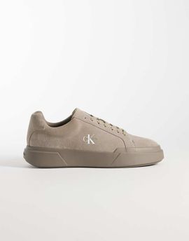 Calvin Klein Calvin Klein Jeans chunky suede cupsole sneakers in khaki-Green