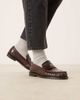 Calvin Klein Calvin Klein Jeans hardware leather round loafers in burgundy-Red - 1