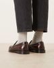 Calvin Klein Calvin Klein Jeans hardware leather round loafers in burgundy-Red - 4