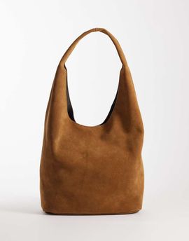 Calvin Klein Calvin Klein Jeans medium slouchy suede bag in brown