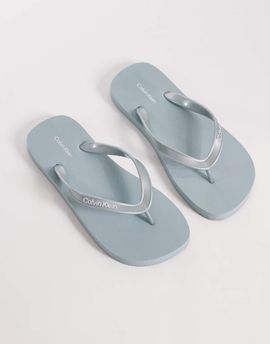 Calvin Klein Calvin Klein Jeans metallic flip flops in blue