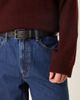 Calvin Klein Calvin Klein Jeans pebble real leather belt with gunmetal buckle in black - 1