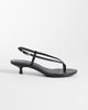 Calvin Klein Calvin Klein Jeans strappy slingback leather flip flop heeled sandals in black - 1