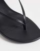 Calvin Klein Calvin Klein Jeans strappy slingback leather flip flop heeled sandals in black - 2