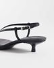 Calvin Klein Calvin Klein Jeans strappy slingback leather flip flop heeled sandals in black - 3
