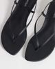 Calvin Klein Calvin Klein Jeans strappy slingback leather flip flop heeled sandals in black - 4