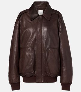 Calvin Klein Calvin Klein Johnson leather bomber jacket