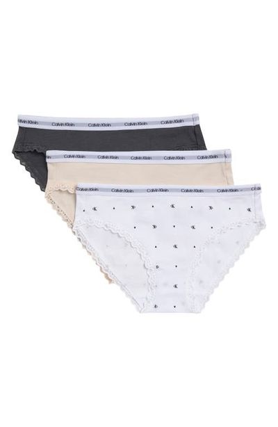 Calvin Klein Calvin Klein Kids' 3-Pack Lace Trim Bikini Briefs