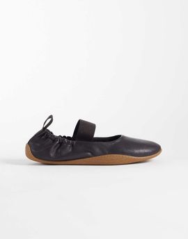 Calvin Klein Calvin Klein leather ballet flats in mocha brown