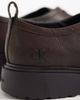 Calvin Klein Calvin Klein leather combat apron laceup shoes in chocolate brown - 3