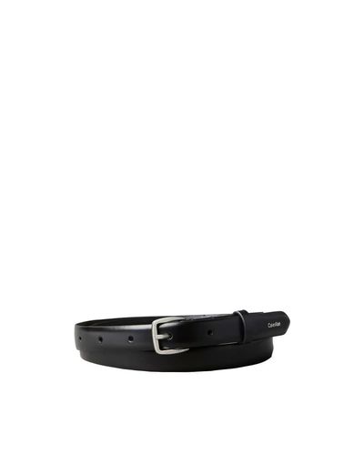 Calvin Klein Calvin Klein leather essential buckle 20mm belt in black