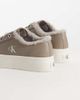 Calvin Klein Calvin Klein leather flatform sneakers with fur lining in taupe-Neutral - 2
