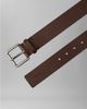 Calvin Klein Calvin Klein leather grain roller buckle 40mm belt in chestnut brown - 3