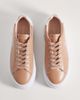Calvin Klein Calvin Klein leather lace up flatform sneakers in peach-pink - 2