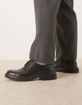 Calvin Klein Calvin Klein leather lace up loafers in black