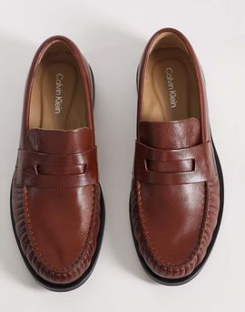 Calvin Klein Calvin Klein leather loafers in brown