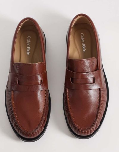 Calvin Klein Calvin Klein leather loafers in brown