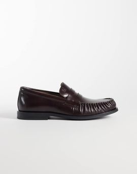 Calvin Klein Calvin Klein leather loafers in burgundy-Red